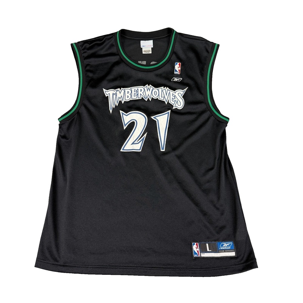 Vintage Reebok Kevin Garnett 21 Timberwolves Jersey Mens Large Swingman Jersey